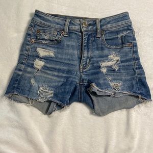 American eagle size 00 super stretch hi-rise shortie